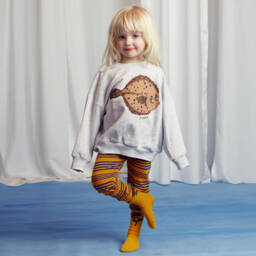 Mini Rodini-Серый пуловер с рыбным узором для мальчиков | Childrensalon Outlet