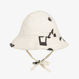 Mini Rodini-Boys Ivory Music Note Sun Hat | Childrensalon Outlet