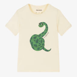 Mini Rodini-Boys Ivory Serpent Tee | Childrensalon Outlet