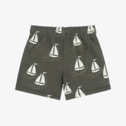 Mini Rodini-Серые хлопковые шорты для мальчиков в морском стиле | Childrensalon Outlet