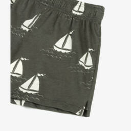 Mini Rodini-Серые хлопковые шорты для мальчиков в морском стиле | Childrensalon Outlet