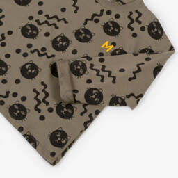 Mini Rodini-Игривая коричневая футболка с котом для мальчиков | Childrensalon Outlet