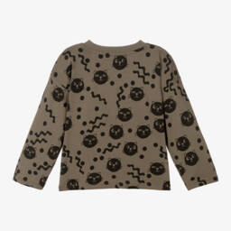 Mini Rodini-Игривая коричневая футболка с котом для мальчиков | Childrensalon Outlet