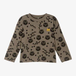 Mini Rodini-Игривая коричневая футболка с котом для мальчиков | Childrensalon Outlet