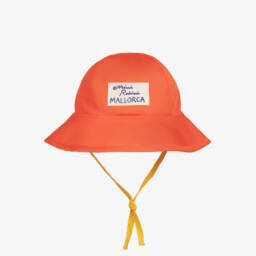 Mini Rodini-Boys Red Organic Island Sun Hat | Childrensalon Outlet