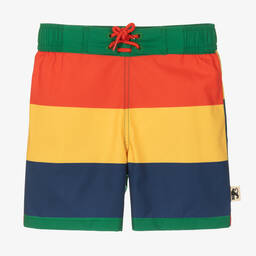 Mini Rodini-Boys Red & Yellow Swim Shorts | Childrensalon Outlet