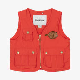 ميني روديني-سترة حمراء مطرزة بسحاب للأولاد | Childrensalon Outlet