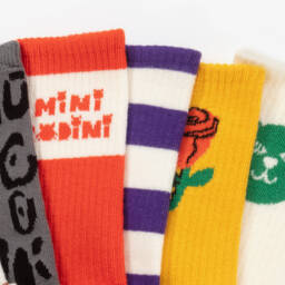Mini Rodini-Boys Vibrant Organic Cotton Socks Set | Childrensalon Outlet