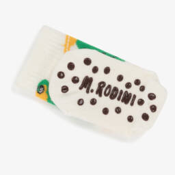Mini Rodini-Boys White Pelican Grip Socks | Childrensalon Outlet