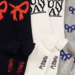 Mini Rodini-Girls Ankle Organic Cotton Socks Trio | Childrensalon Outlet