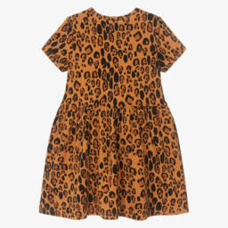 Mini Rodini-Girls Beige Wildcat Jersey Frock | Childrensalon Outlet