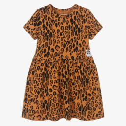 Mini Rodini-Girls Beige Wildcat Jersey Frock | Childrensalon Outlet