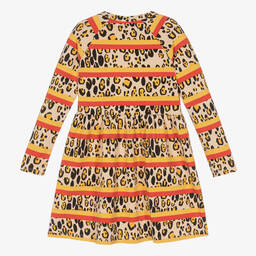 Mini Rodini-Girls Beige & Yellow Leopard Dress | Childrensalon Outlet