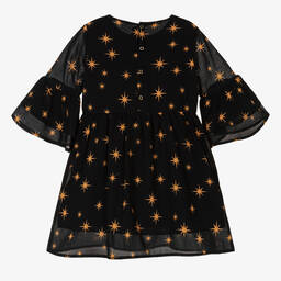 Mini Rodini-Girls Black Organic Cotton Dress | Childrensalon Outlet