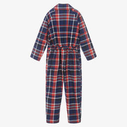 Mini Rodini-Синий комбинезон в клетку для девочек | Childrensalon Outlet