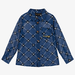 ميني روديني-قميص قطن عضوي لون كحلي للبنات | Childrensalon Outlet