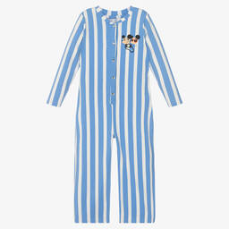 Mini Rodini-Голубой комбинезон в белую полоску с мышатами | Childrensalon Outlet