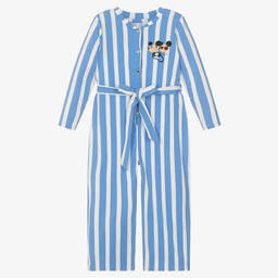 Mini Rodini-Голубой комбинезон в белую полоску с мышатами | Childrensalon Outlet