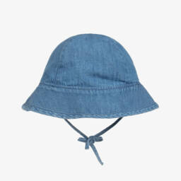 Mini Rodini-قبعة شامبراي للبنات بتطريز موسيقي | Childrensalon Outlet