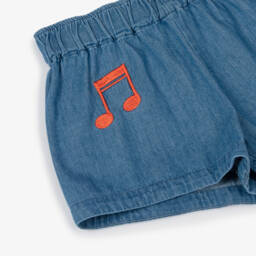 Mini Rodini-شورت شامبراي للبنات بنقشة موسيقية | Childrensalon Outlet
