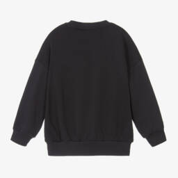 Mini Rodini-Girls Cozy Black Cat Pullover | Childrensalon Outlet