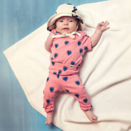 Mini Rodini-Уютные розовые леггинсы с сердечками для девочек | Childrensalon Outlet