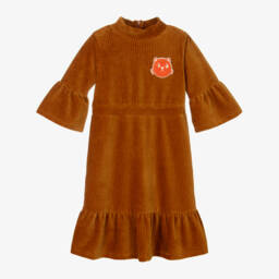 Mini Rodini-Платье из вельвета землистого оттенка для девочек | Childrensalon Outlet