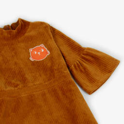 Mini Rodini-Платье из вельвета землистого оттенка для девочек | Childrensalon Outlet