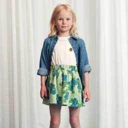 Mini Rodini-تنورة قطنية مزينة بالزهور للبنات | Childrensalon Outlet