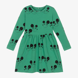 Mini Rodini-Girls Green Organic Cotton Ritzratz Dress | Childrensalon Outlet