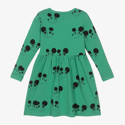 Mini Rodini-Girls Green Organic Cotton Ritzratz Dress | Childrensalon Outlet