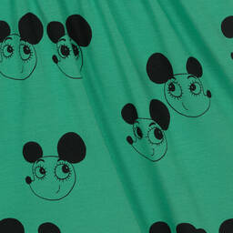 Mini Rodini-Girls Green Organic Cotton Ritzratz Dress | Childrensalon Outlet