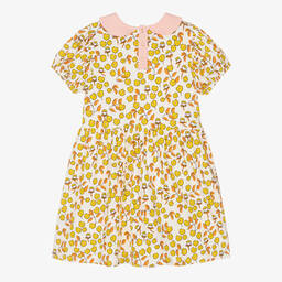 Mini Rodini-Girls Ivory Cotton Floral Print Dress | Childrensalon Outlet