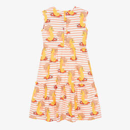 Mini Rodini-فستان قطن عضوي مقلم لون عاجي | Childrensalon Outlet