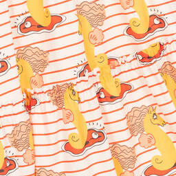 Mini Rodini-فستان قطن عضوي مقلم لون عاجي | Childrensalon Outlet