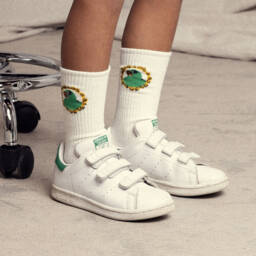 ميني روديني-جوارب كاحل بنعل واقي من الإنزلاق قطن عضوي لون عاجي | Childrensalon Outlet