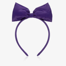 Mini Rodini-Аксессуар для волос с атласным бантом лаванда для девочек | Childrensalon Outlet