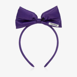 Mini Rodini-Аксессуар для волос с атласным бантом лаванда для девочек | Childrensalon Outlet