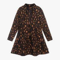 Mini Rodini-فستان بطبعة فهد لون بني | Childrensalon Outlet