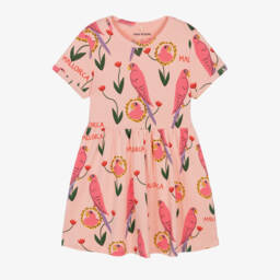Mini Rodini-Girls Light Pink Parrot Dress | Childrensalon Outlet