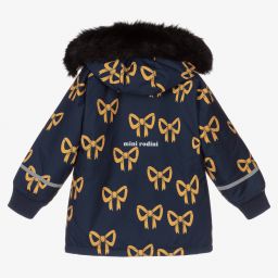 Mini Rodini-Синяя куртка с бантиками для девочек | Childrensalon Outlet