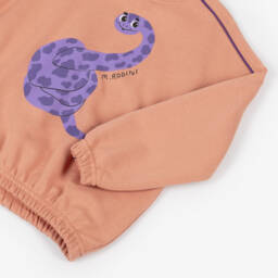 Mini Rodini-Свитер из органического хлопка с розовым змеиным узором для девочек | Childrensalon Outlet