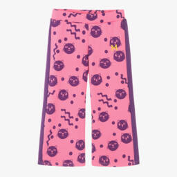 Mini Rodini-Girls Organic Pink Cat Print Trousers | Childrensalon Outlet