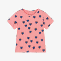 Mini Rodini-Girls Organic Pink Ribbed Tee | Childrensalon Outlet