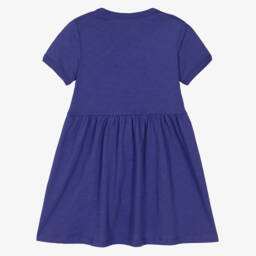 Mini Rodini-Платье пурпурное с чайками для девочек из органического хлопка | Childrensalon Outlet