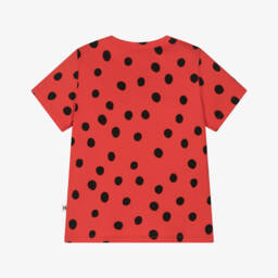 Mini Rodini-Girls Organic Red Polka Tee | Childrensalon Outlet