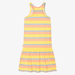Mini Rodini-Girls Pastel Pink & Yellow Striped Dress | Childrensalon Outlet