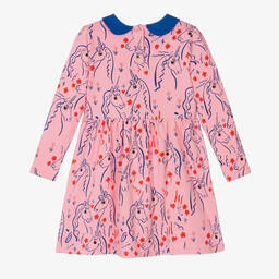 Mini Rodini-فستان قطن عضوي جيرسي لون زهري | Childrensalon Outlet