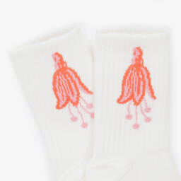 Mini Rodini-Girls Pink & Ivory Sock Trio | Childrensalon Outlet