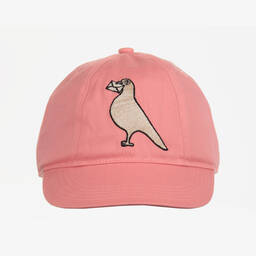 Mini Rodini-كاب قطن عضوي كانفاس لون زهري للبنات | Childrensalon Outlet